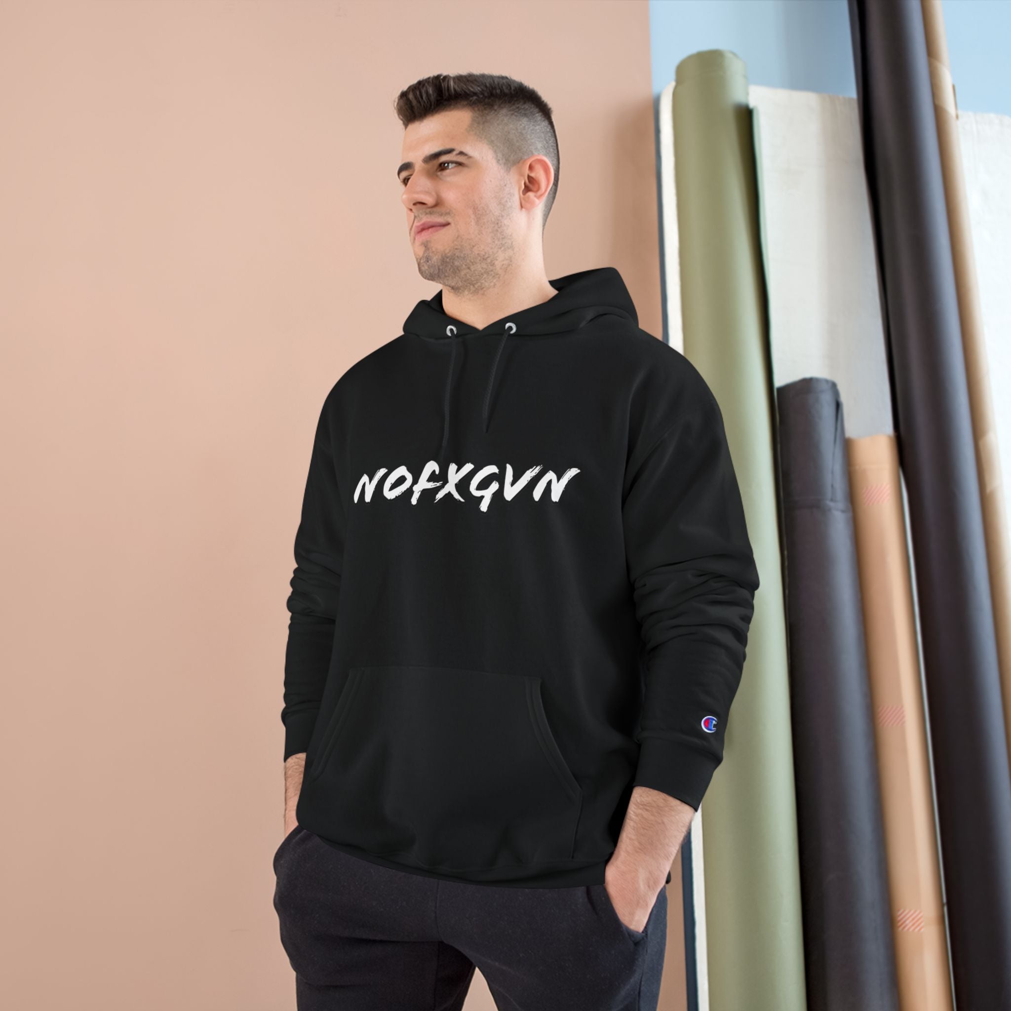 NOFXGVN - White Text Hoodie