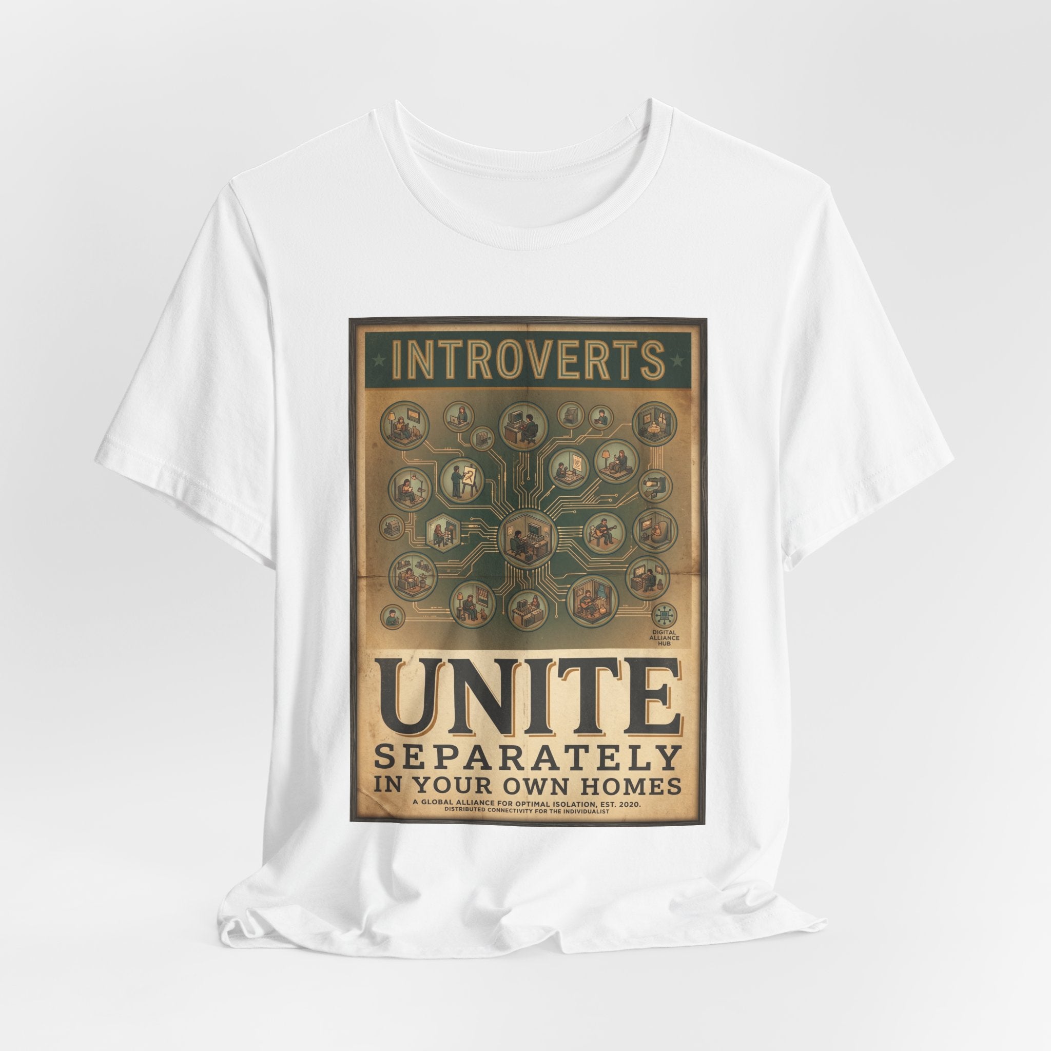 Introverts Unite Tee - Vintage Social Distancing T‑Shirt