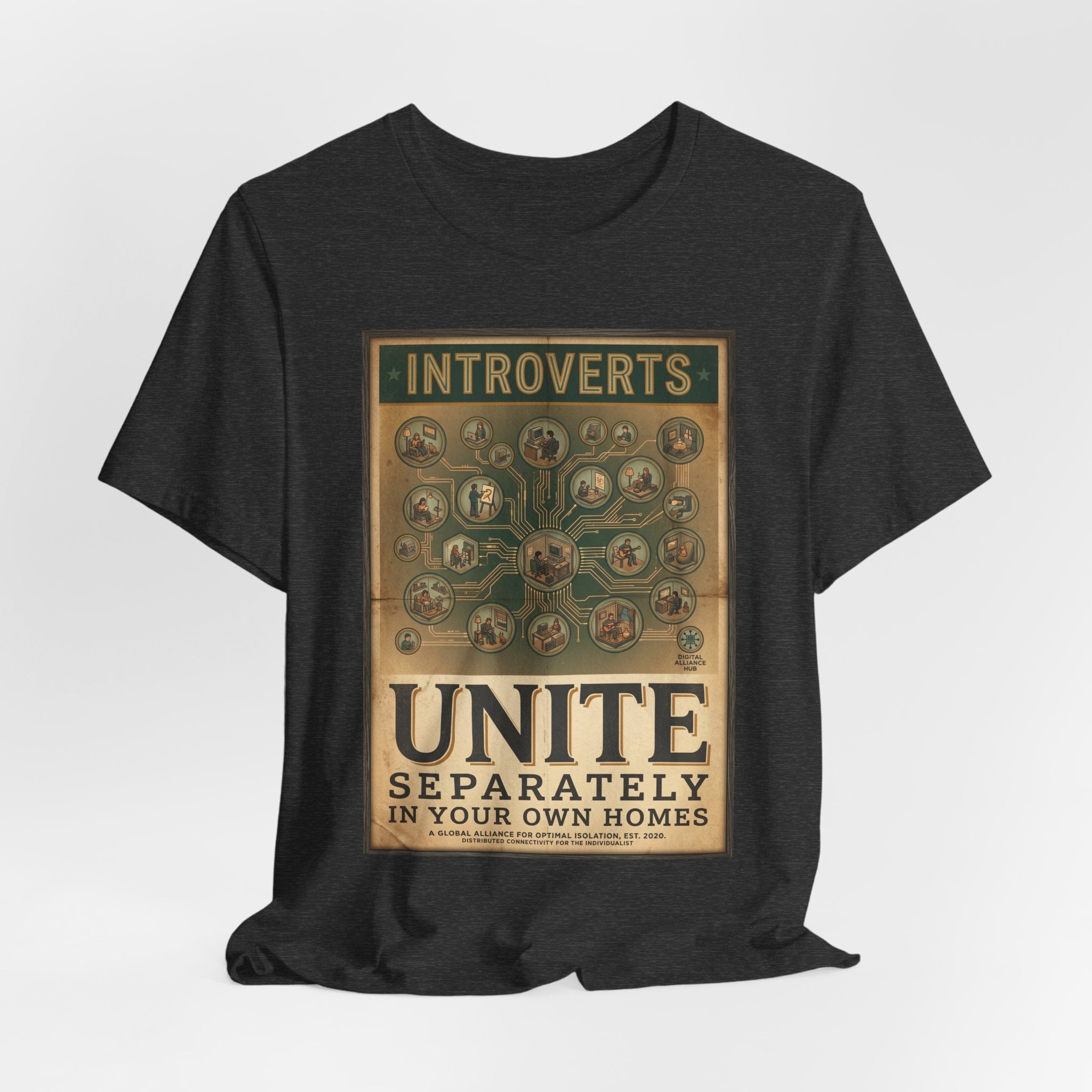 Introverts Unite Tee - Vintage Social Distancing T‑Shirt