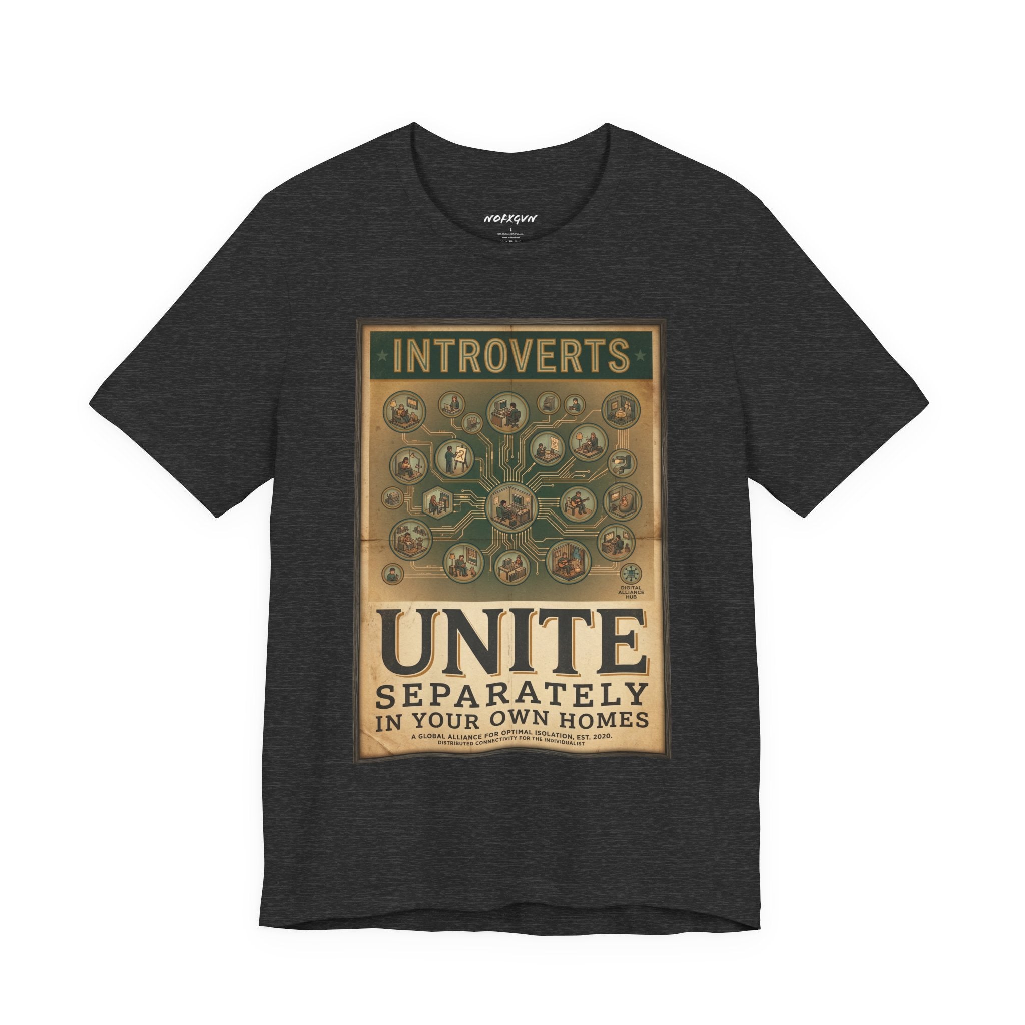 Introverts Unite Tee - Vintage Social Distancing T‑Shirt