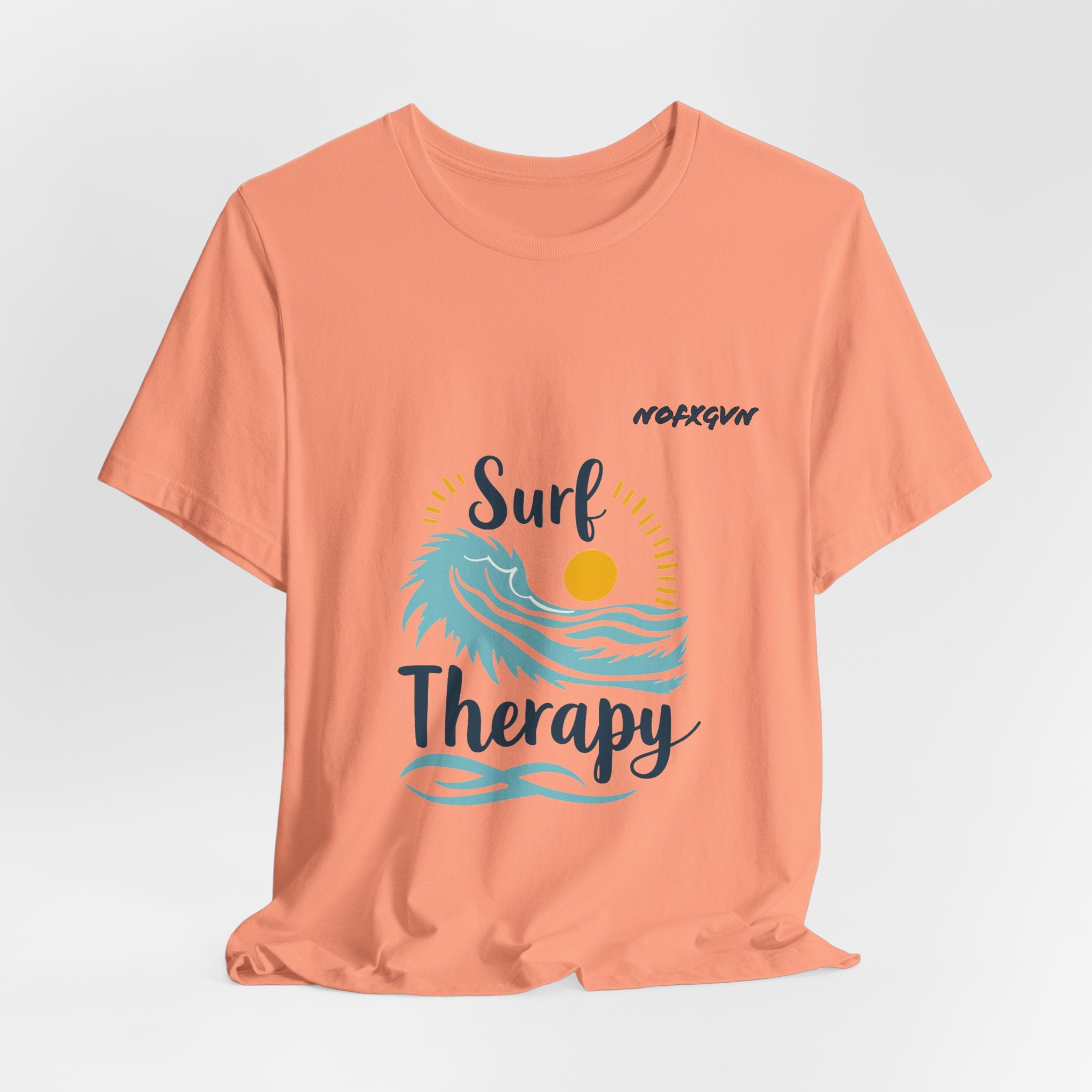 Surf Therapy Tee — Vintage Wave & Sun Casual T-Shirt