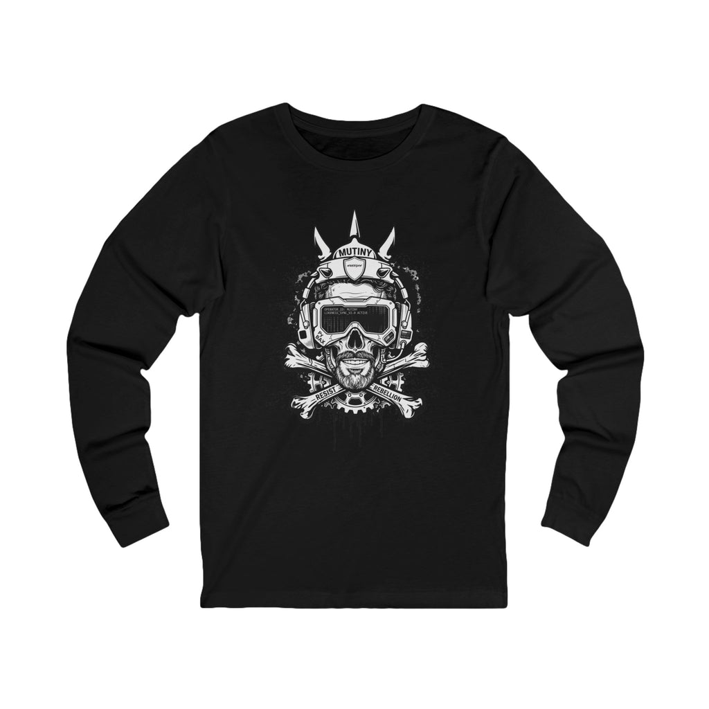 Skull Pilot Long Sleeve Tee in Black | NOFXGVN