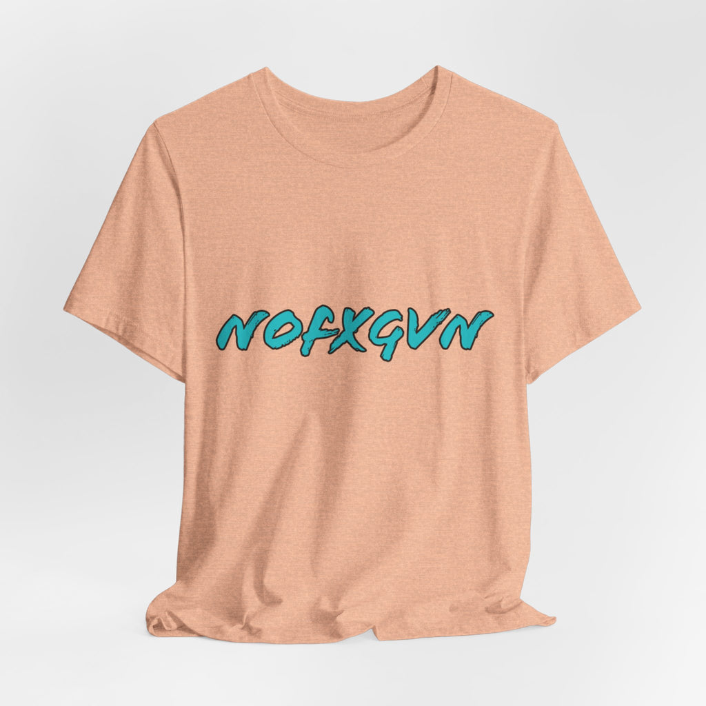 Graphic Tee - "NOFXGVN" Retro Aqua Script T-Shirt