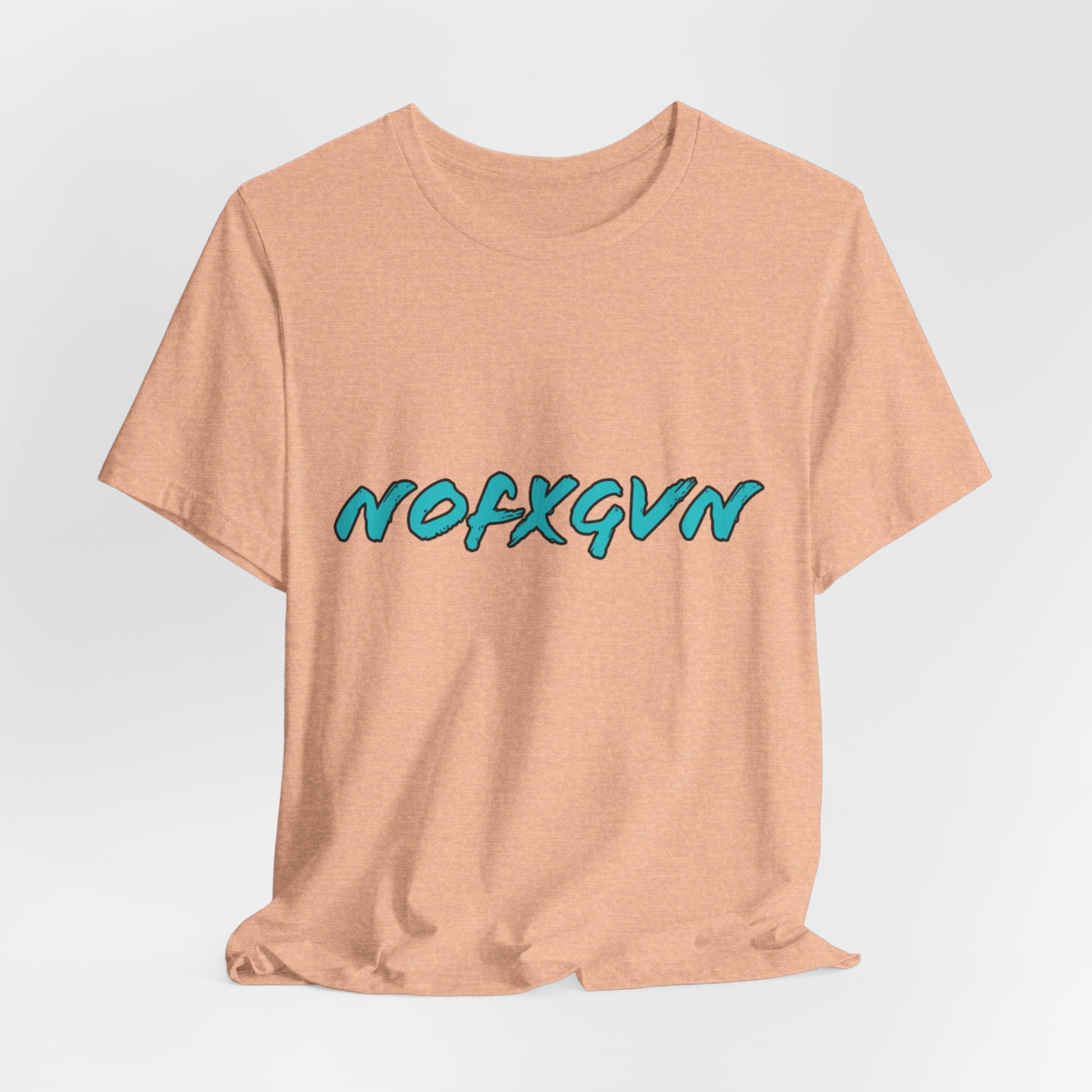 Graphic Tee - "NOFXGVN" Retro Aqua Script T-Shirt