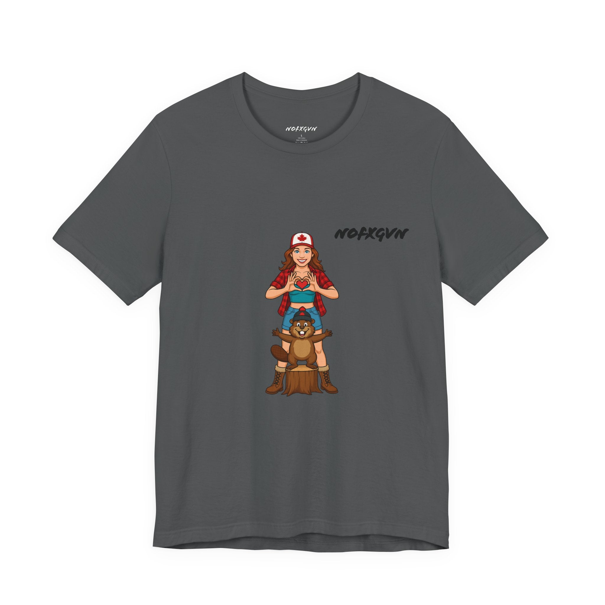 I LOVE CANADIAN BEAVER 2 t-shirt in Asphalt | NOFXGVN