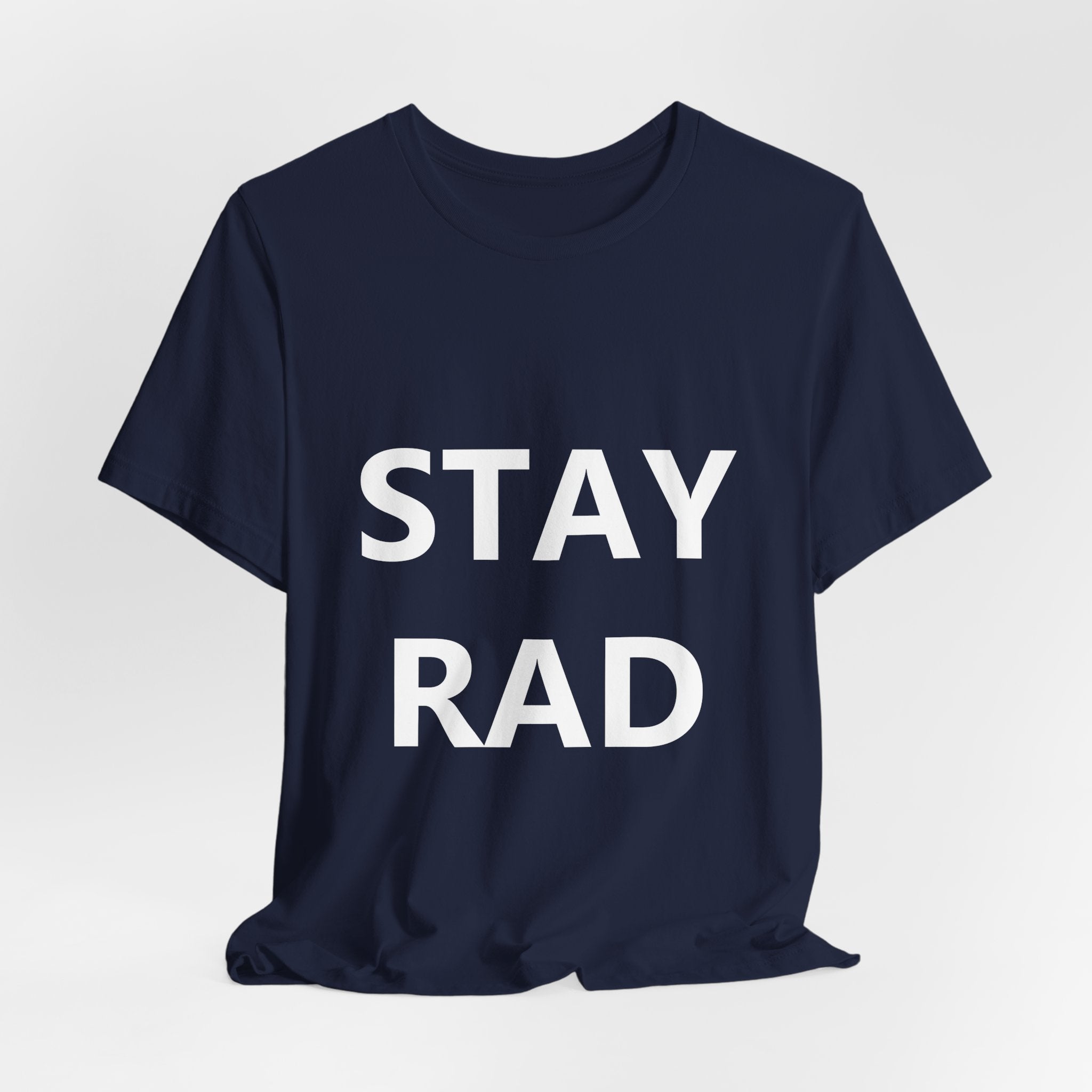 Stay Rad T-Shirt — White Bold in Navy | NOFXGVN