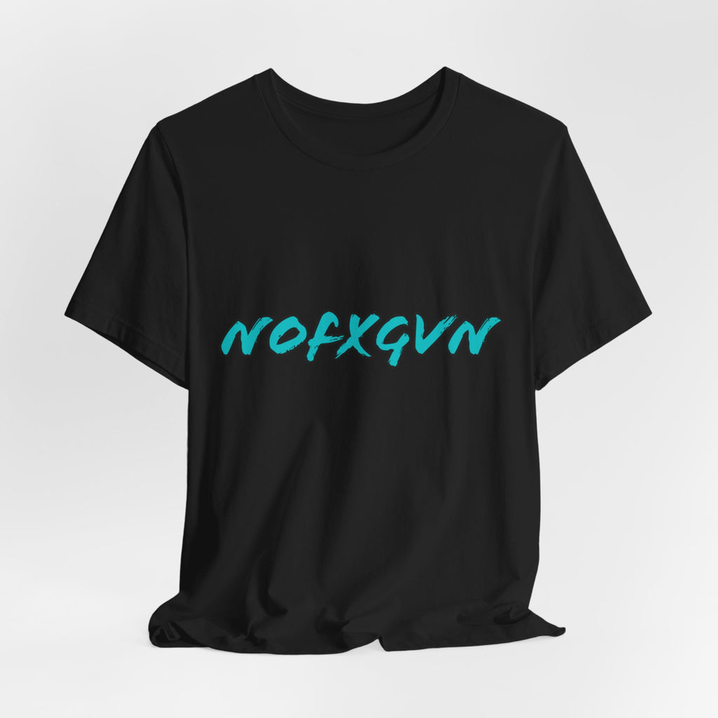 Graphic Tee - "NOFXGVN" Retro Aqua Script T-Shirt