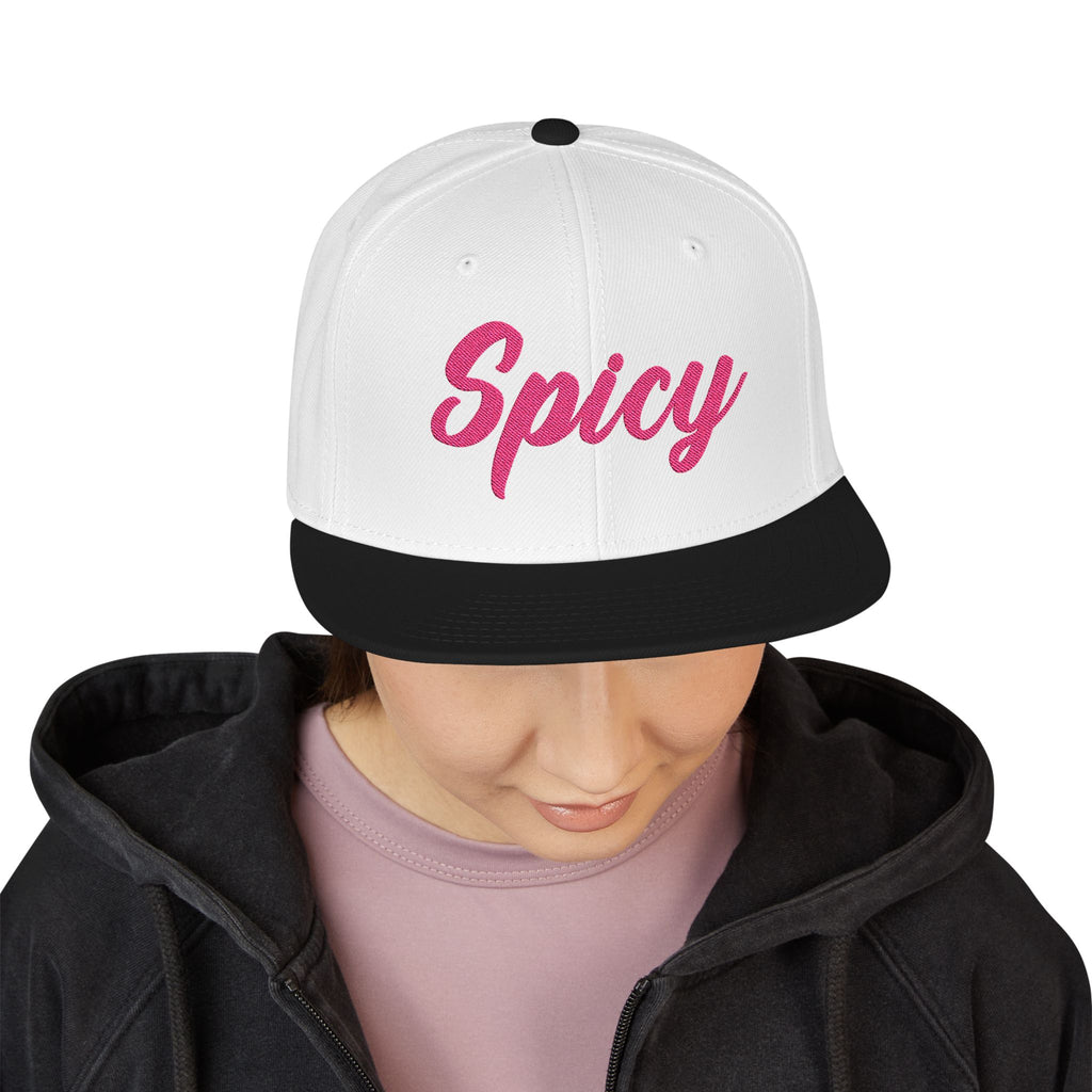 Pink 'Spicy' Embroidered Snapback Hat