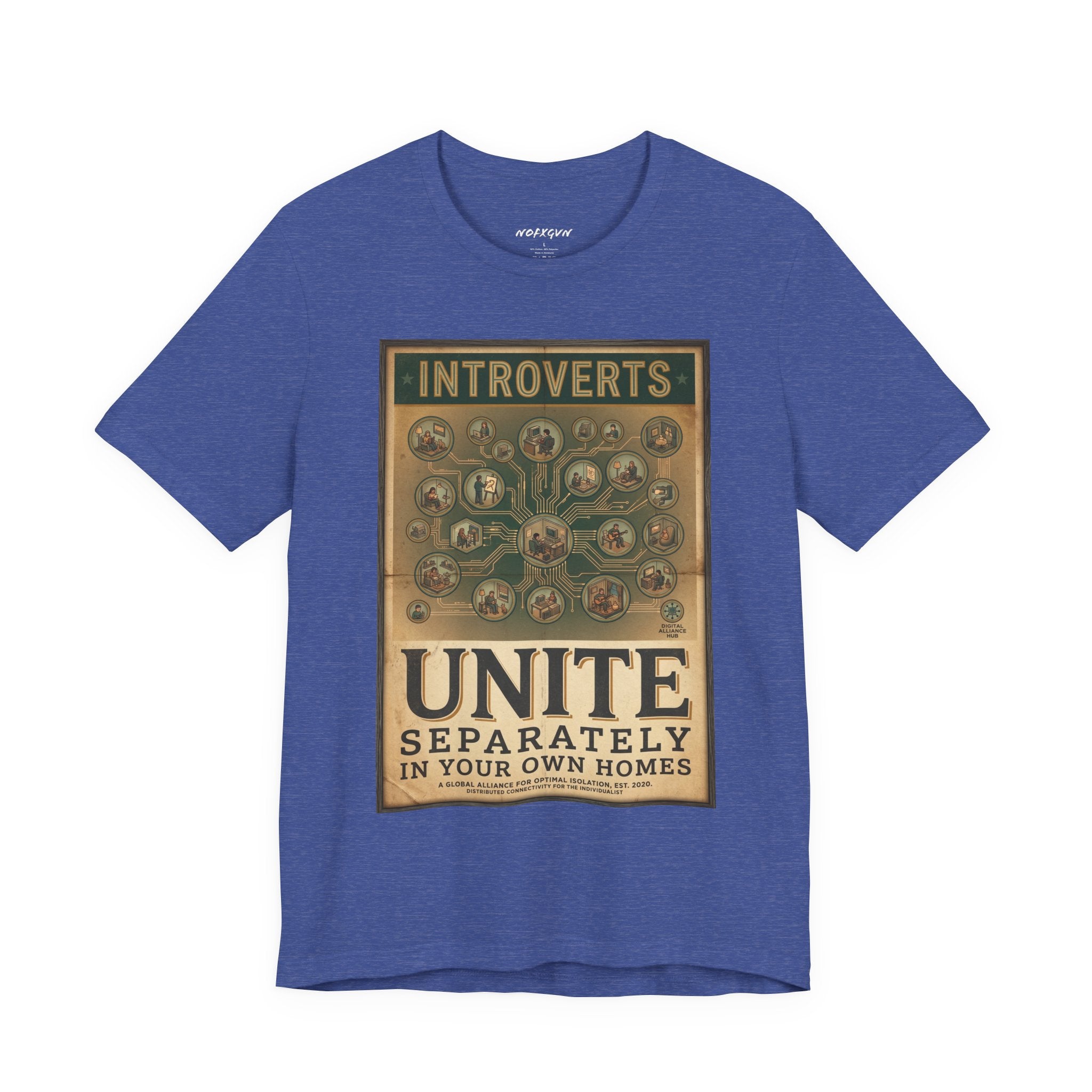 Introverts Unite Tee - Vintage Social Distancing T‑Shirt