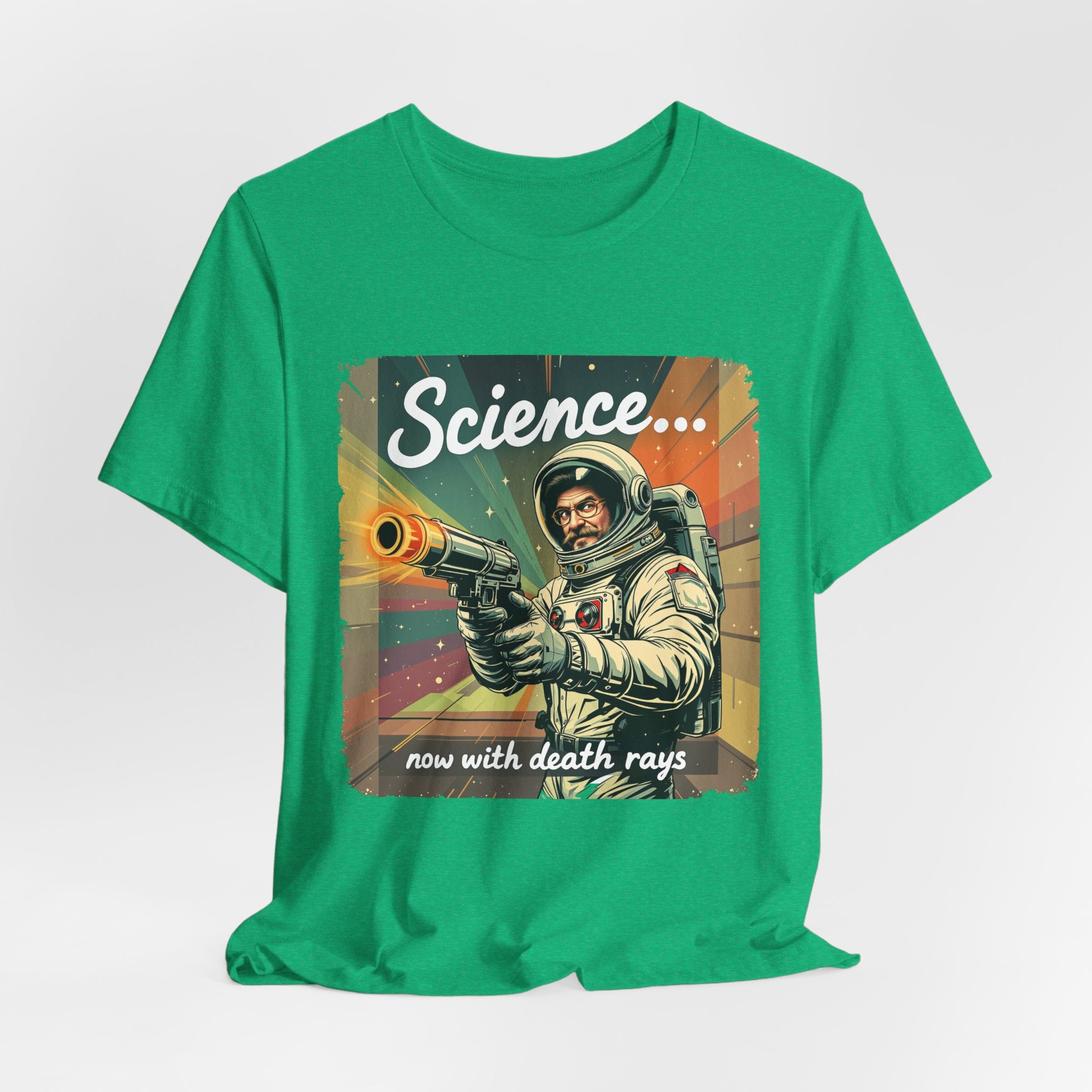 SCIENCE: Now with DEATH RAYS! T-Shirt in Heather Kelly | NOFXGVN
