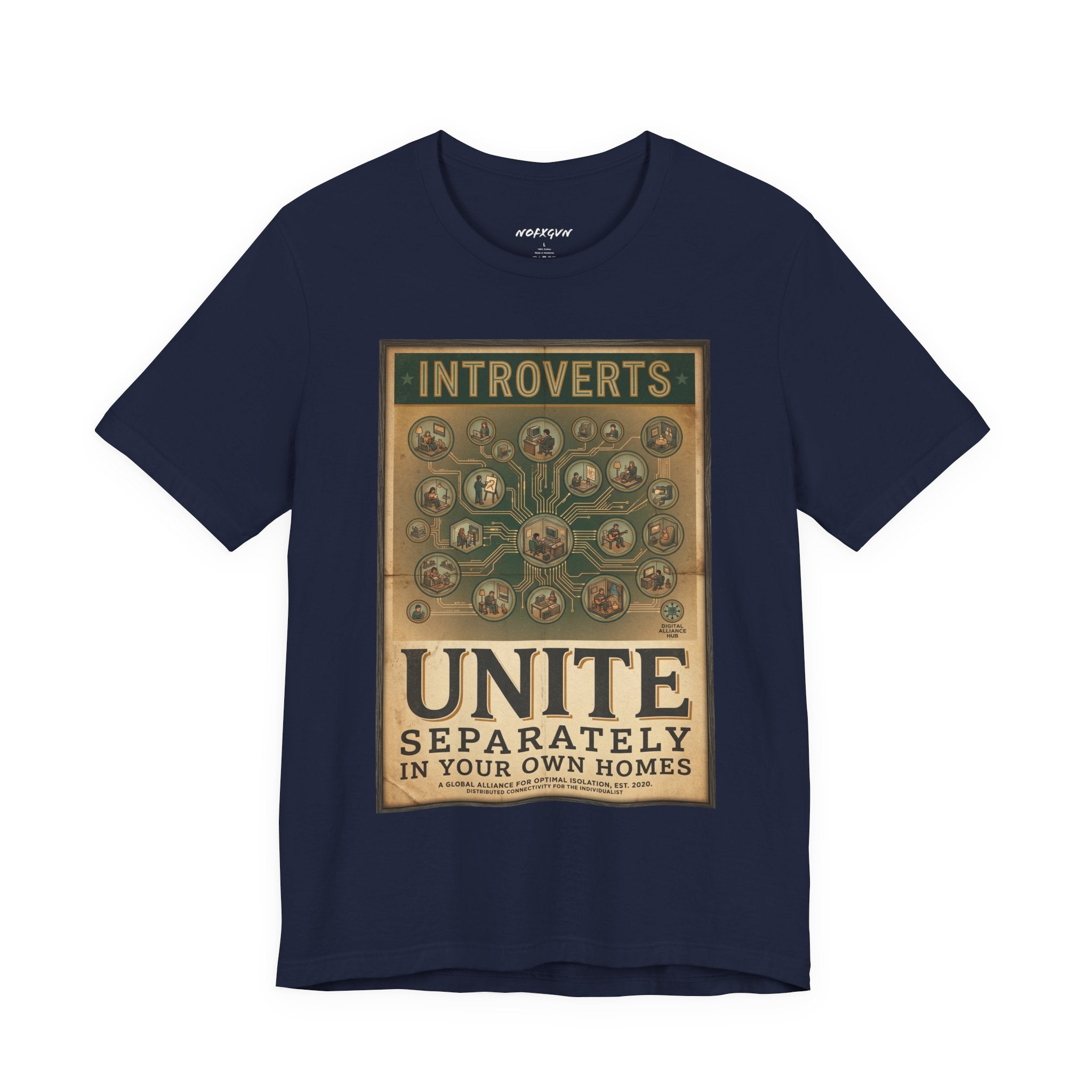 Introverts Unite Tee - Vintage Social Distancing T‑Shirt
