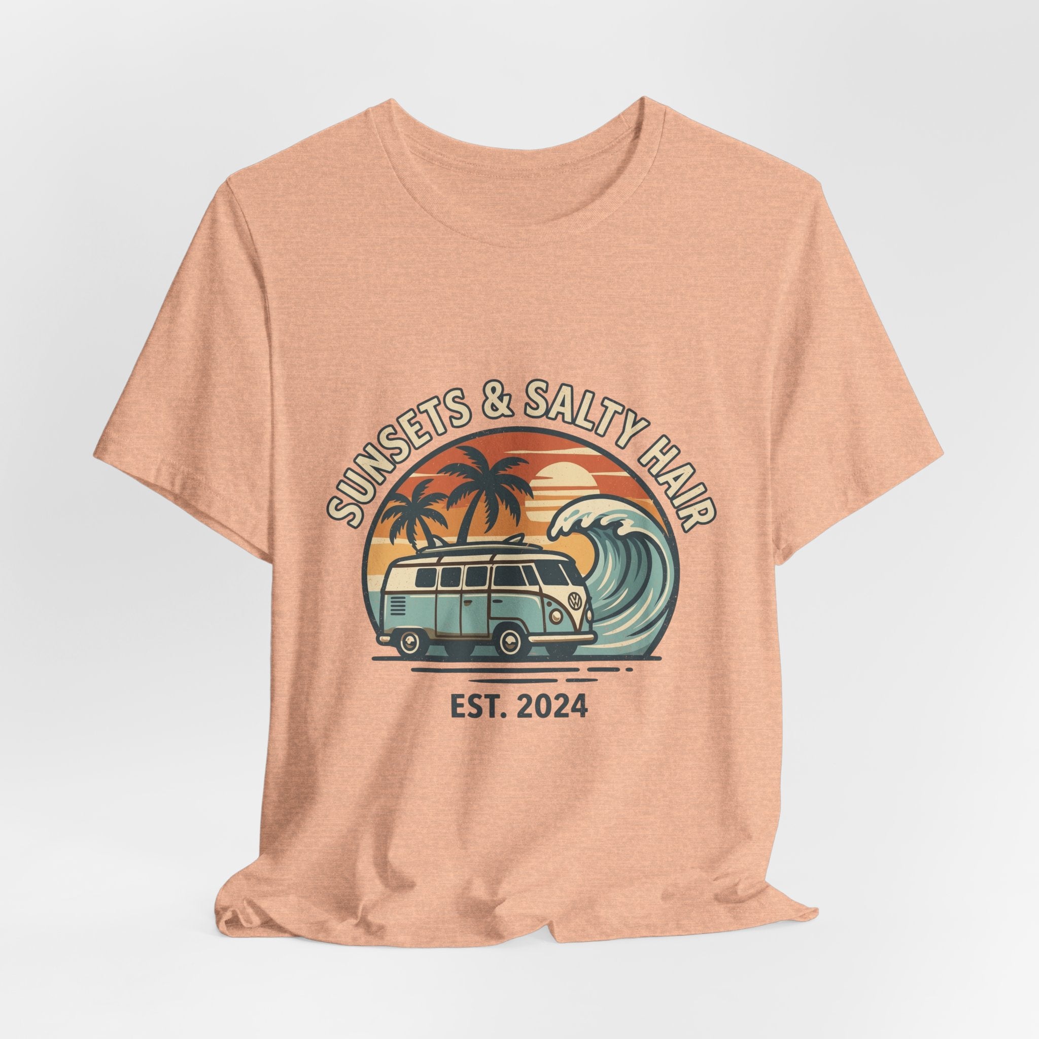 Sunsets & Salty Hair Tee in Heather Peach | NOFXGVN