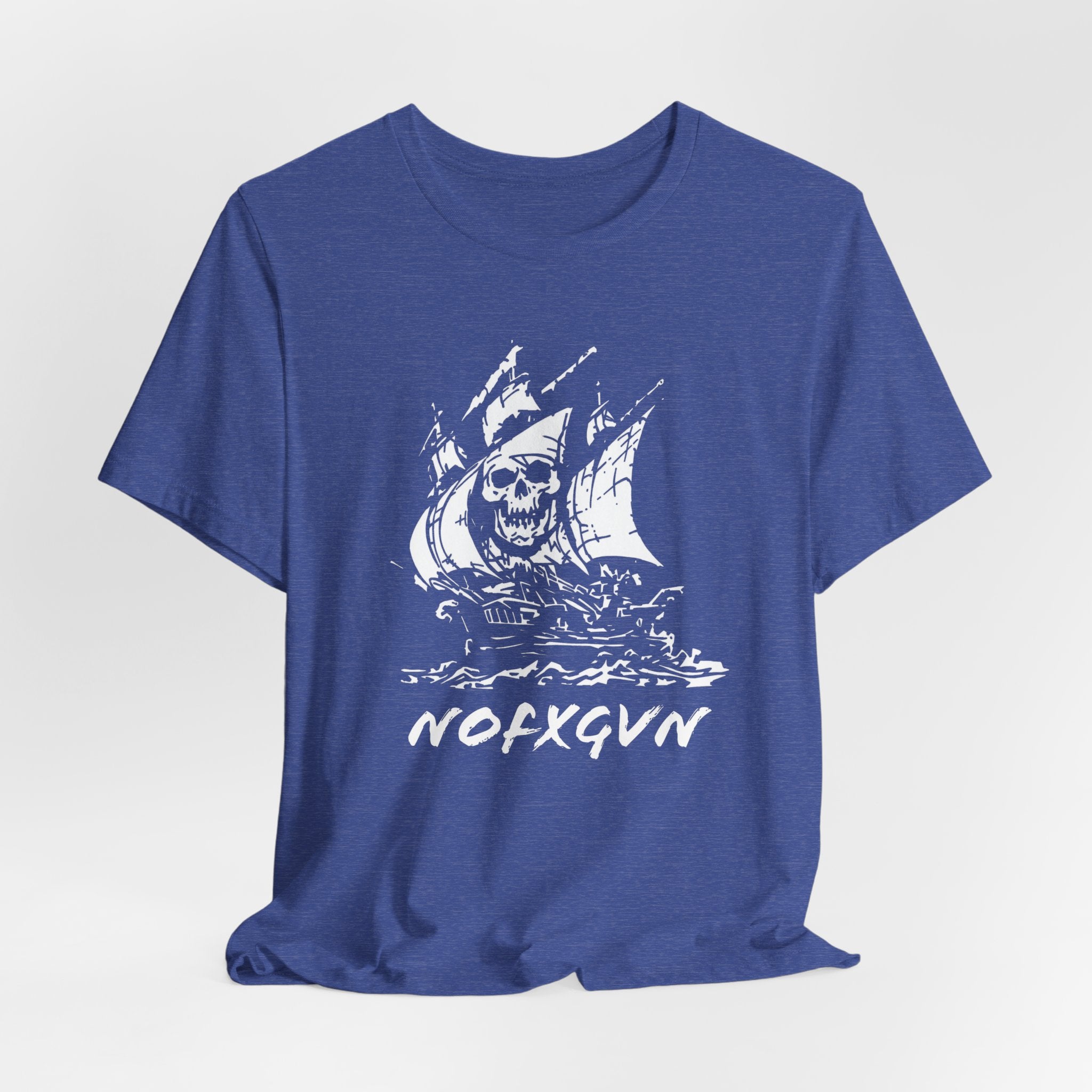 NOFXGVN 'Pirate Bay' Tee in Heather True Royal | NOFXGVN