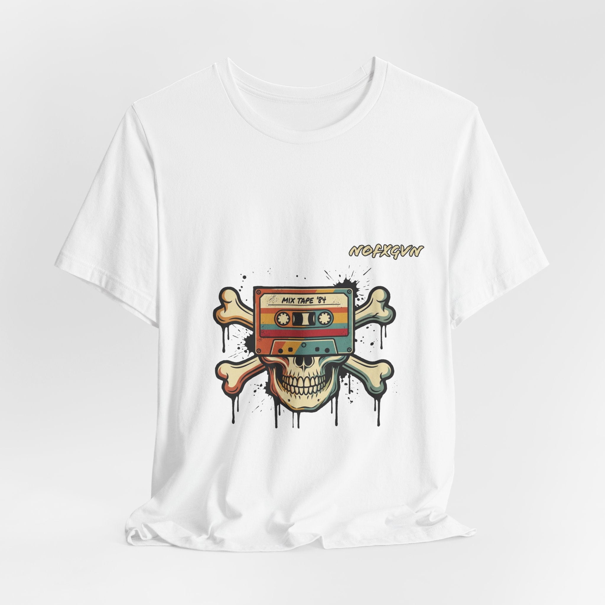 Retro Pirate Music T-Shirt in White | NOFXGVN