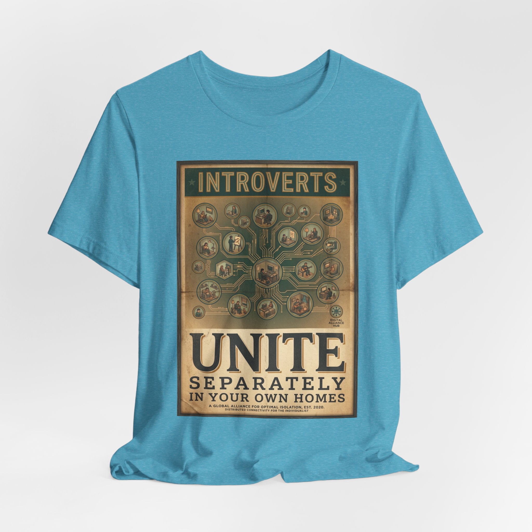 Introverts Unite Tee - Vintage Social Distancing T‑Shirt
