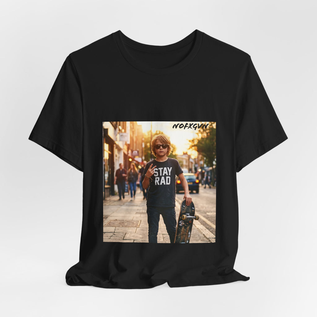 Stay Rad Skate Tee in Black | NOFXGVN