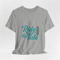Ride the Tide Surf T‑Shirt – Coastal Beach Vibes Tee with Surfboard Graphic