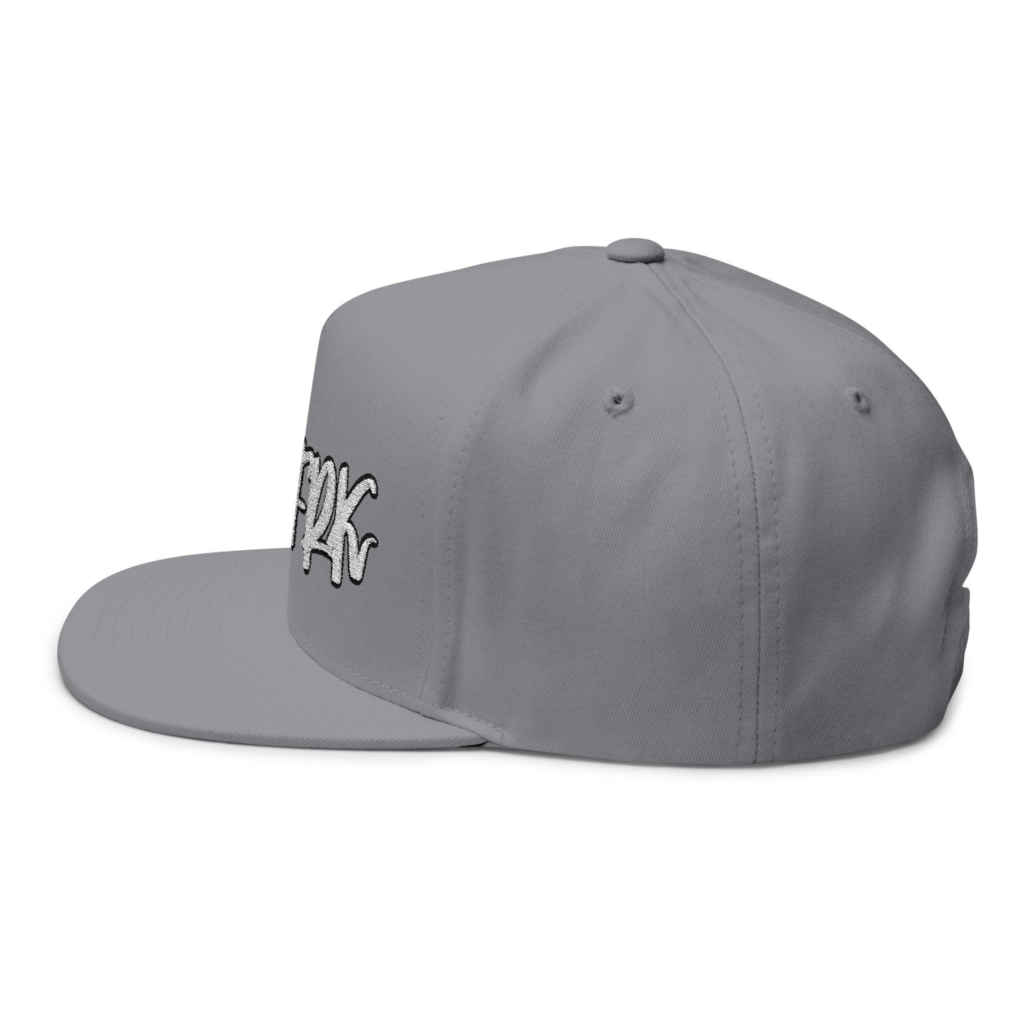 DZLFRK Script Logo Flat Bill Cap | Embroidered Snapback