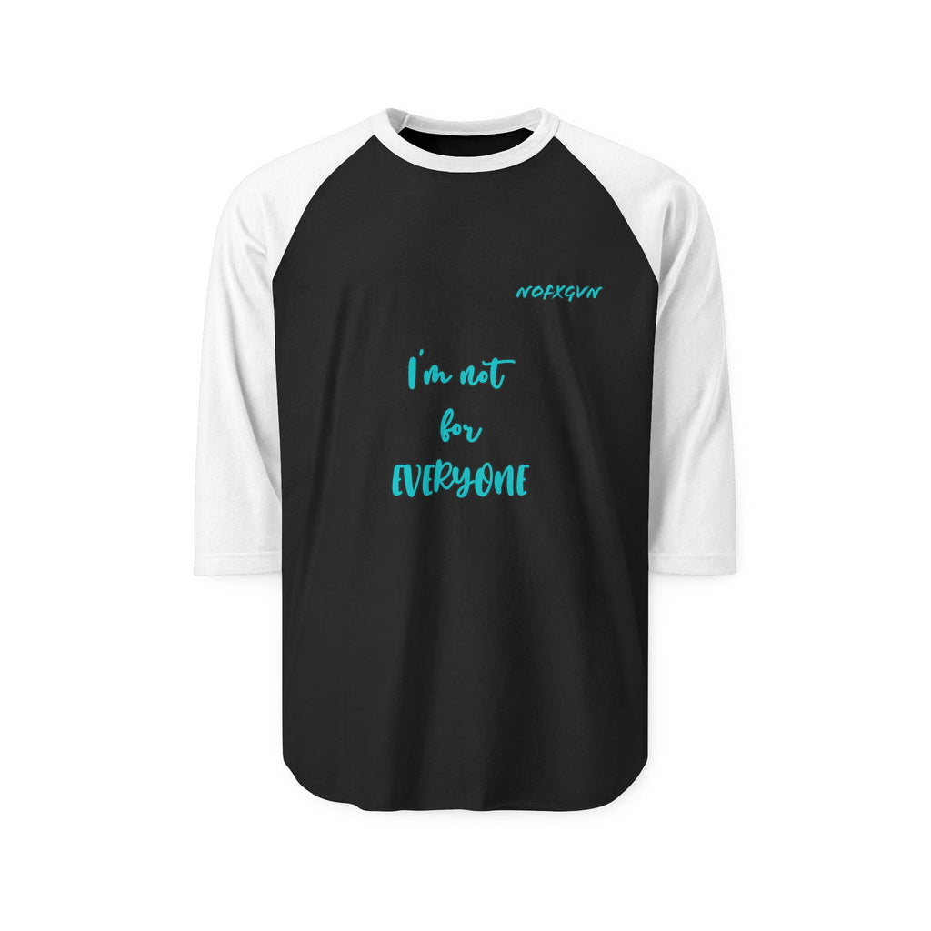 I'm Not For Everyone" Casual Baseball Tee in Black/White | NOFXGVN