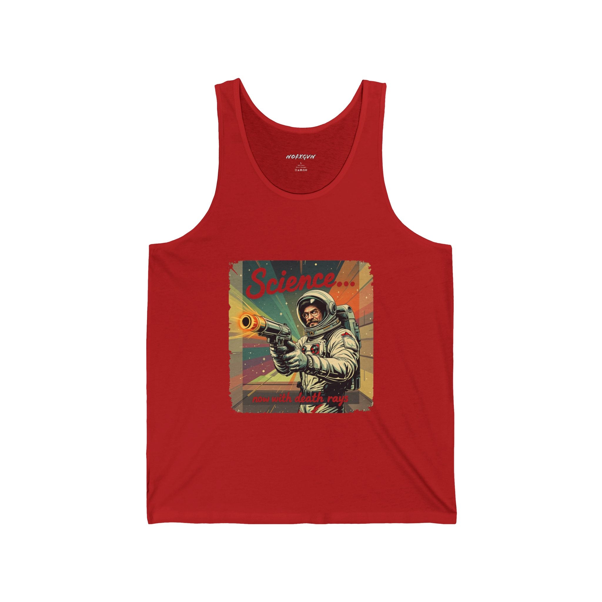 Science Retro Astronaut Tank Top in Red | NOFXGVN