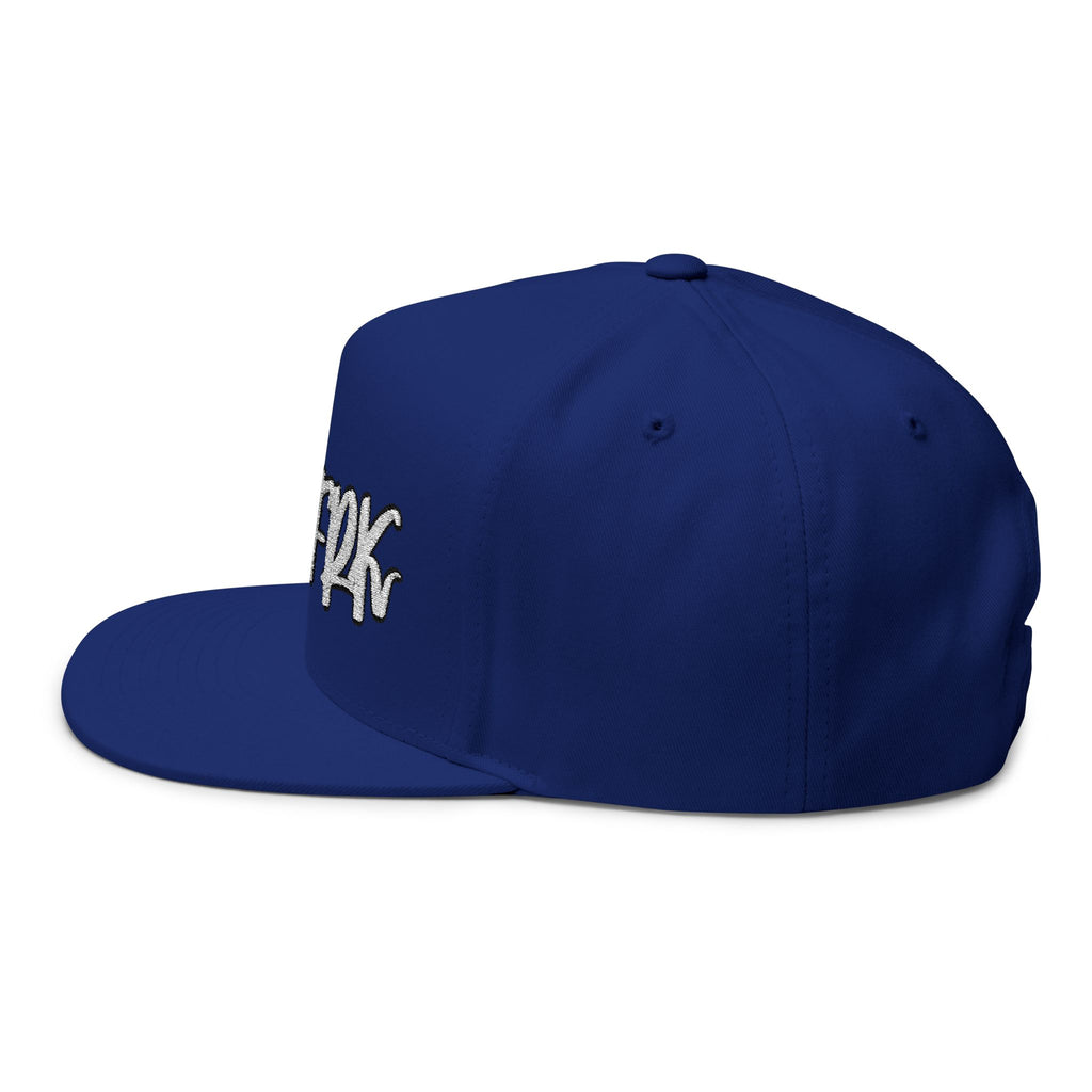 DZLFRK Script Logo Flat Bill Cap | Embroidered Snapback