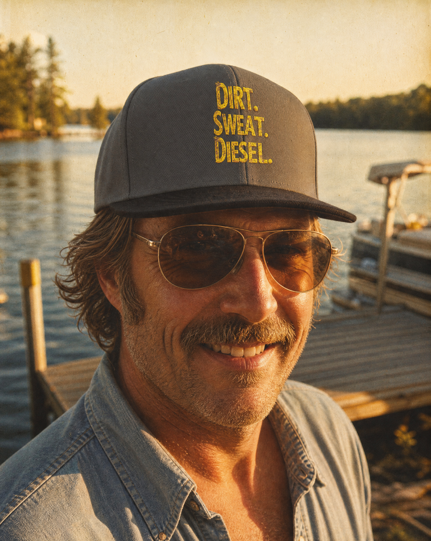 'Dirt. Sweat. Diesel.' Embroidered Snap-Back. cap | NOFXGVN