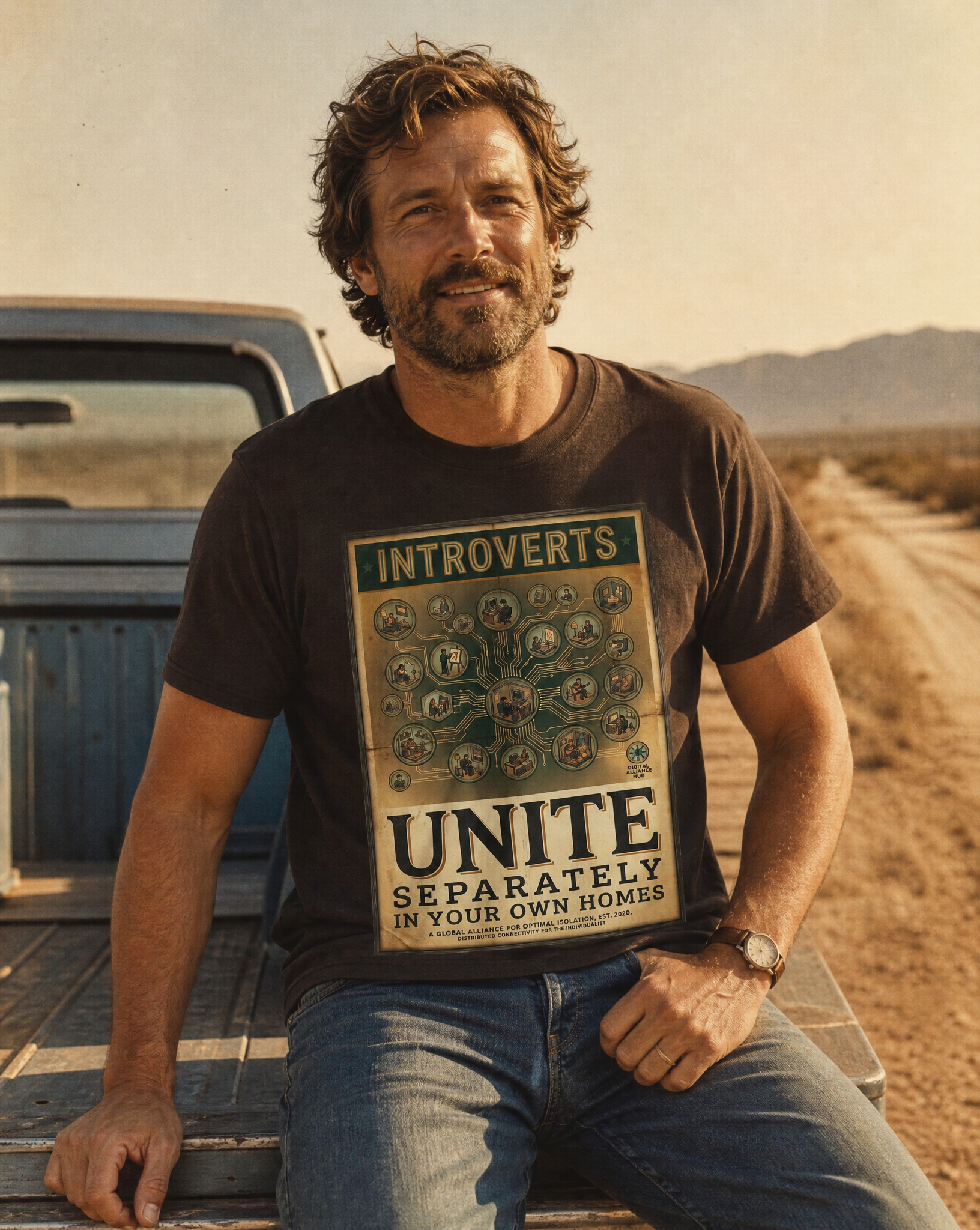 Introverts Unite Tee - Vintage Social Distancing T‑Shirt | NOFXGVN
