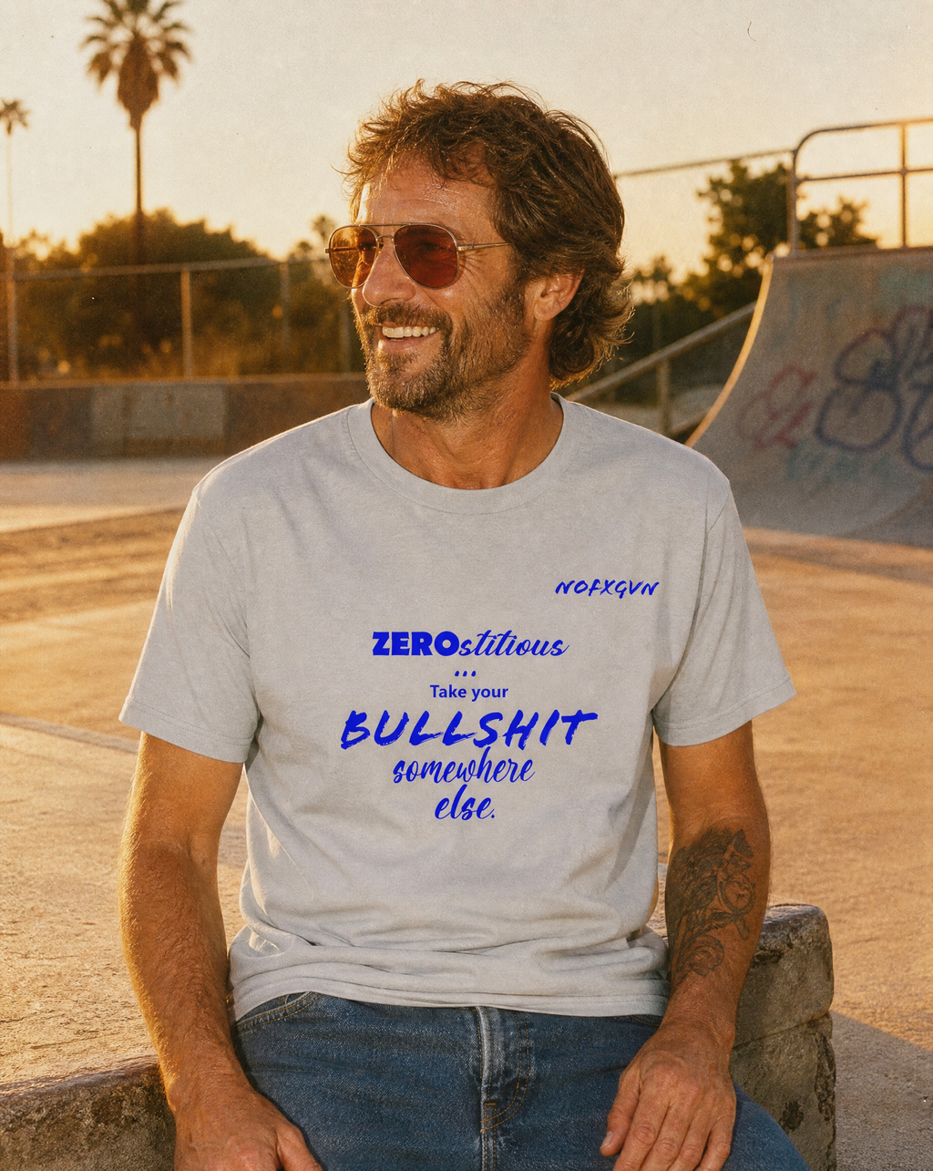 'Zerostitious - Take Your Bullshit Somewhere Else' T-Shirt | NOFXGVN